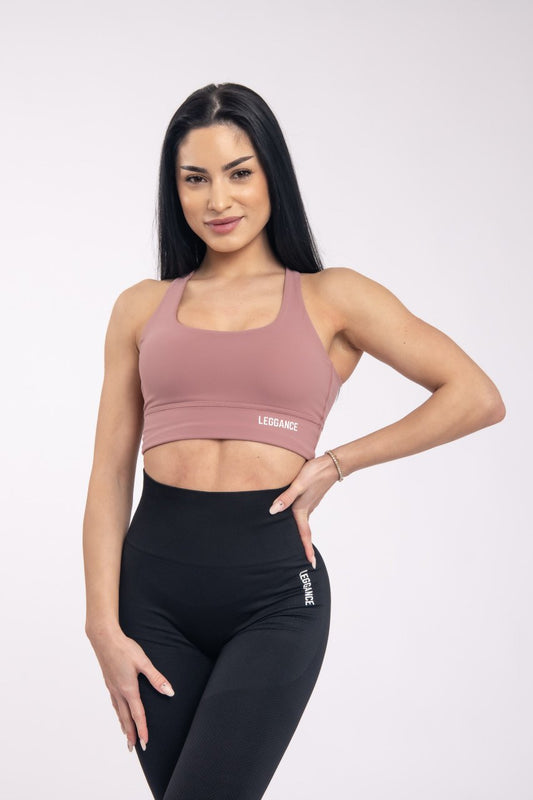 Sport Strappy Mocha-Pink Bra