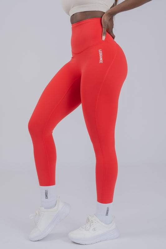 Ultra High-Waist Red Leggings