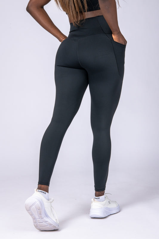 SculptMotion V-Waist Black Leggings